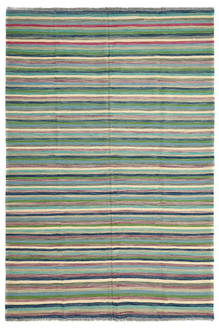 Kilim Afghan Rug – Lagoon Rhythm