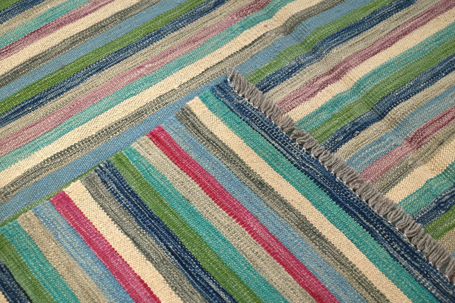 Hand-woven Afghan Kilim Rug, 192 x 287 cm