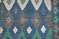 Hand-woven Afghan Kilim Rug, 201 x 295 cm