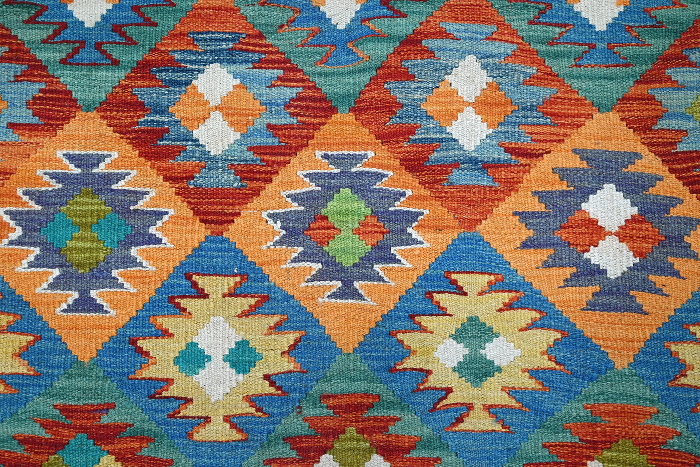 Kilim Afghan Rug – Lagoon Matrix