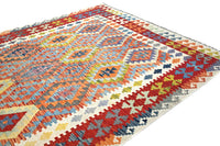 Hand-woven Afghan Kilim Rug, 206 x 290 cm