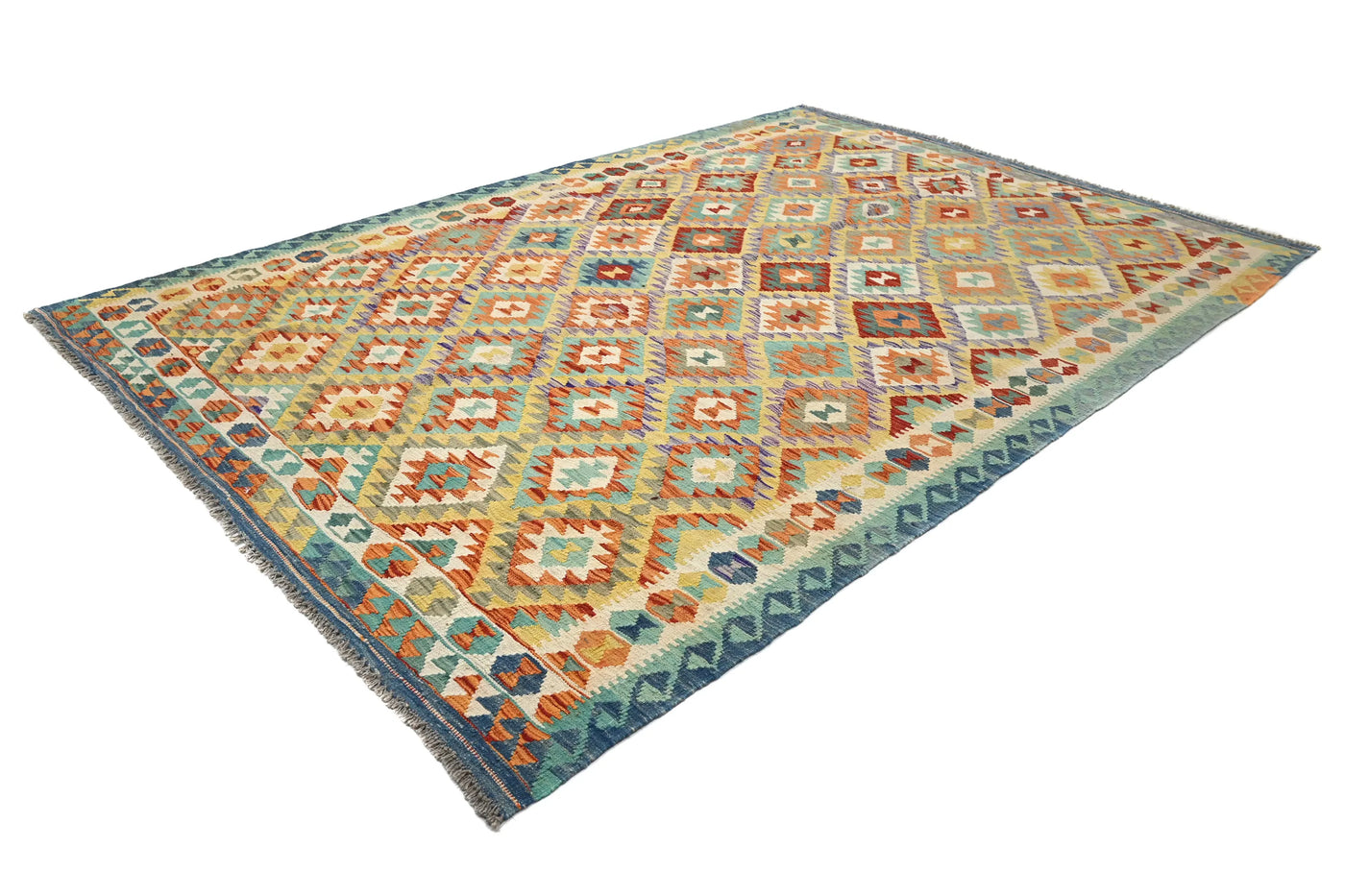 Kilim Afghan Rug – Lagoon Compass