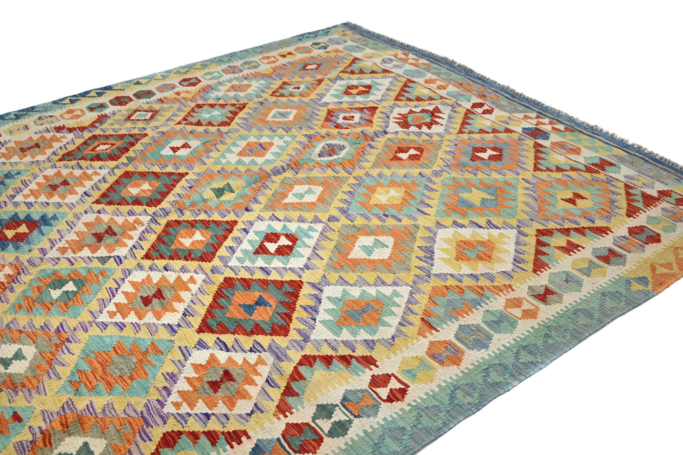 Kilim Afghan Rug – Lagoon Compass
