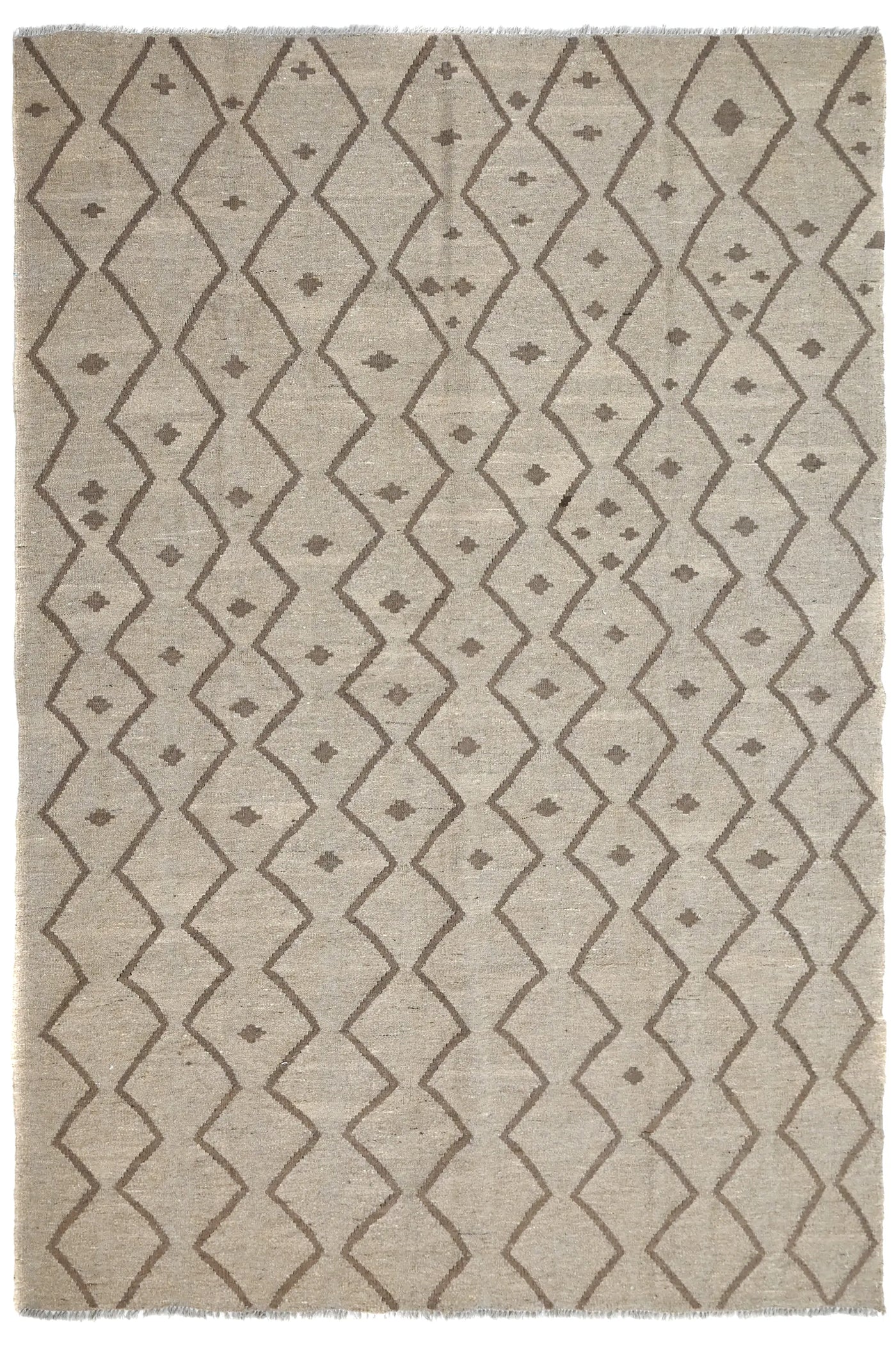 Kilim Afghan Rug – Oatmeal Keystone