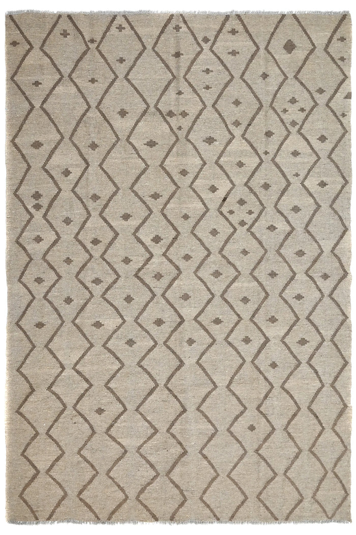 Kilim Afghan Rug – Oatmeal Keystone