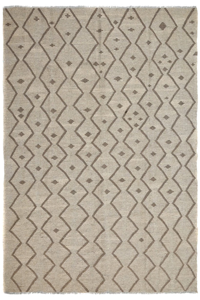 Hand-woven Afghan Kilim Rug, 187 x 277 cm