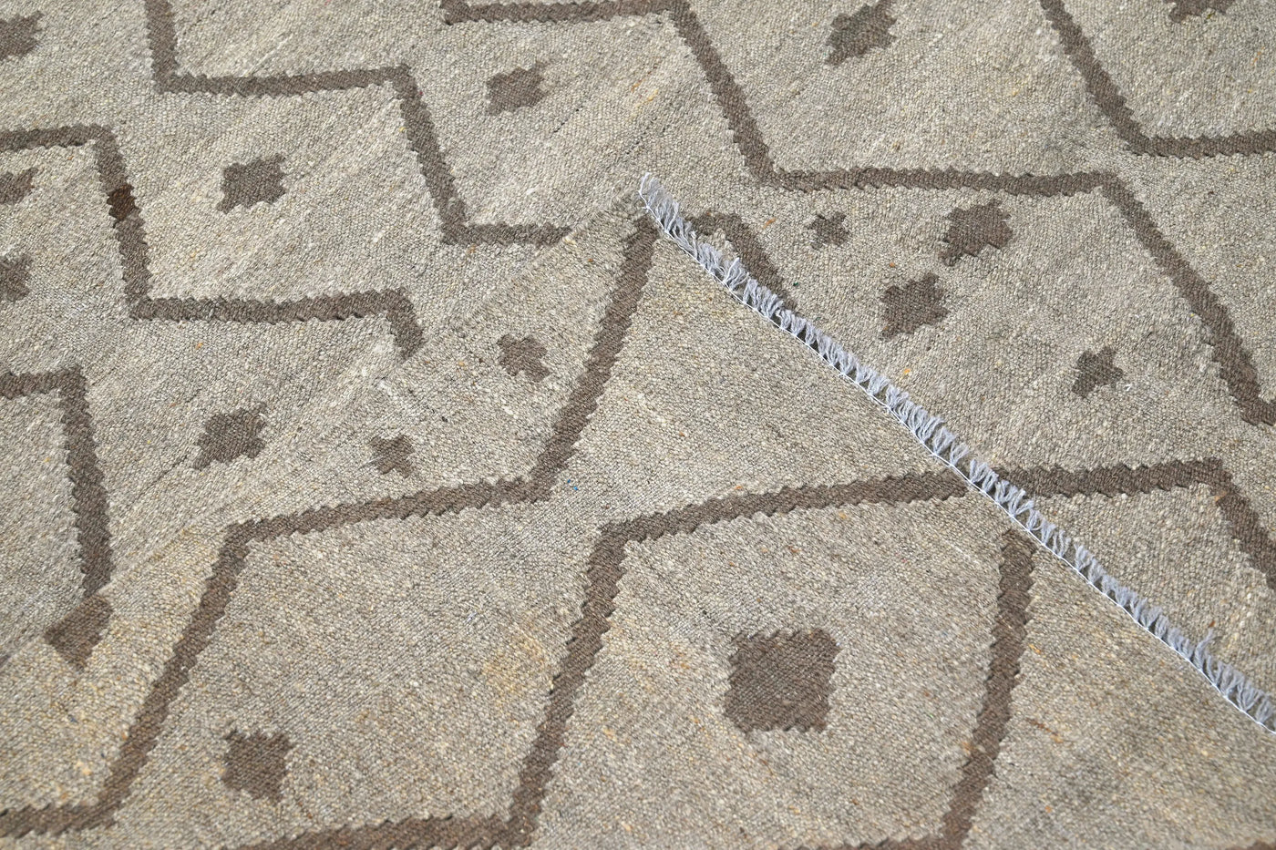 Kilim Afghan Rug – Oatmeal Keystone
