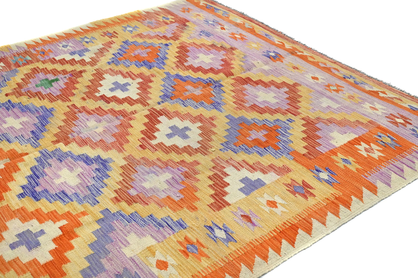Kilim Afghan Rug – Clay Medallion