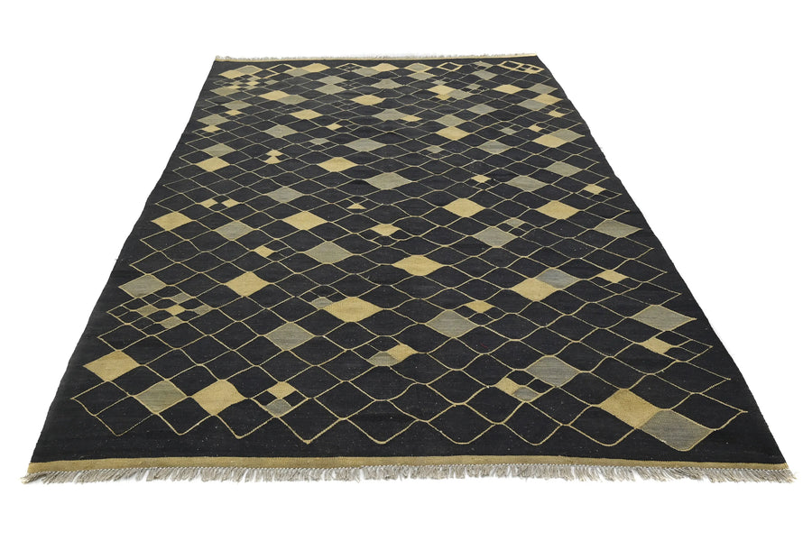 Hand-woven Afghan Kilim Rug, 213 x 290 cm