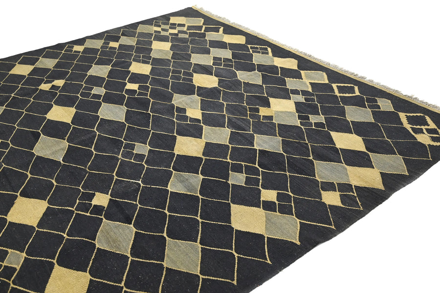 Hand-woven Afghan Kilim Rug, 213 x 290 cm