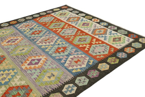 Hand-woven Afghan Kilim Rug, 201 x 297 cm