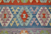 Hand-woven Afghan Kilim Rug, 201 x 297 cm