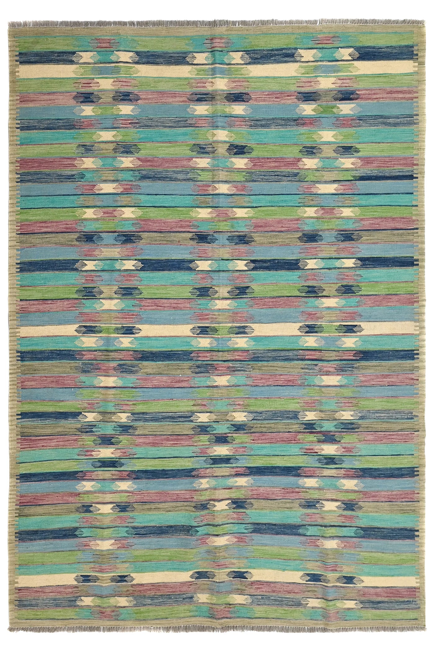 Kilim Afghan Rug – Cobalt Tapestry