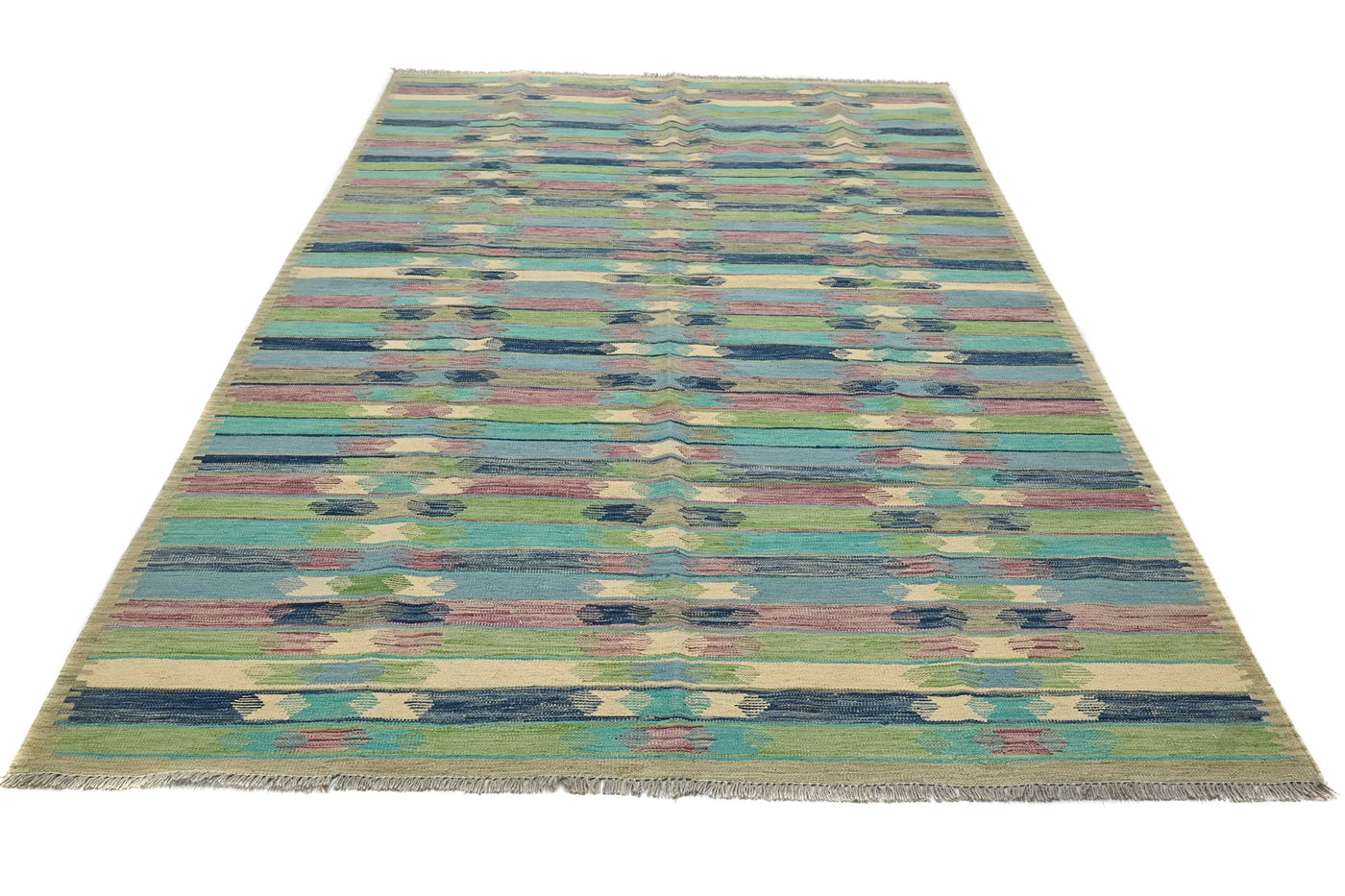 Kilim Afghan Rug – Cobalt Tapestry