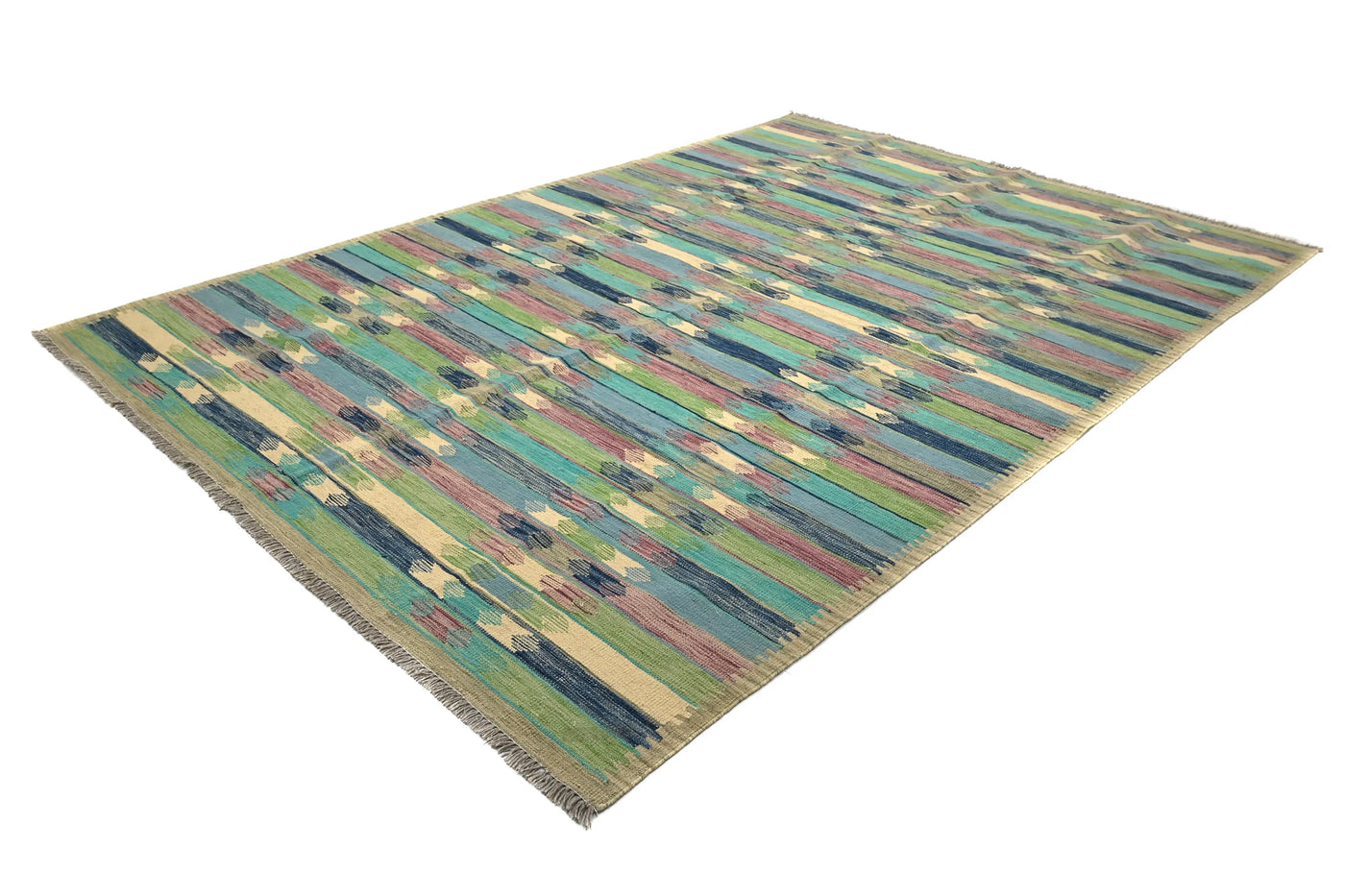 Kilim Afghan Rug – Cobalt Tapestry