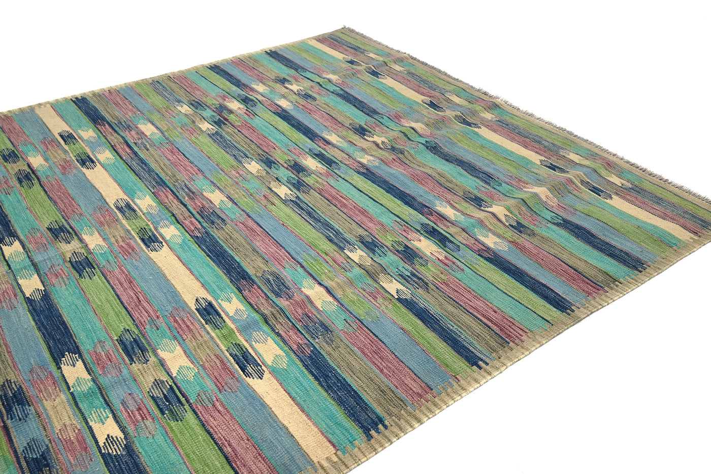 Kilim Afghan Rug – Cobalt Tapestry