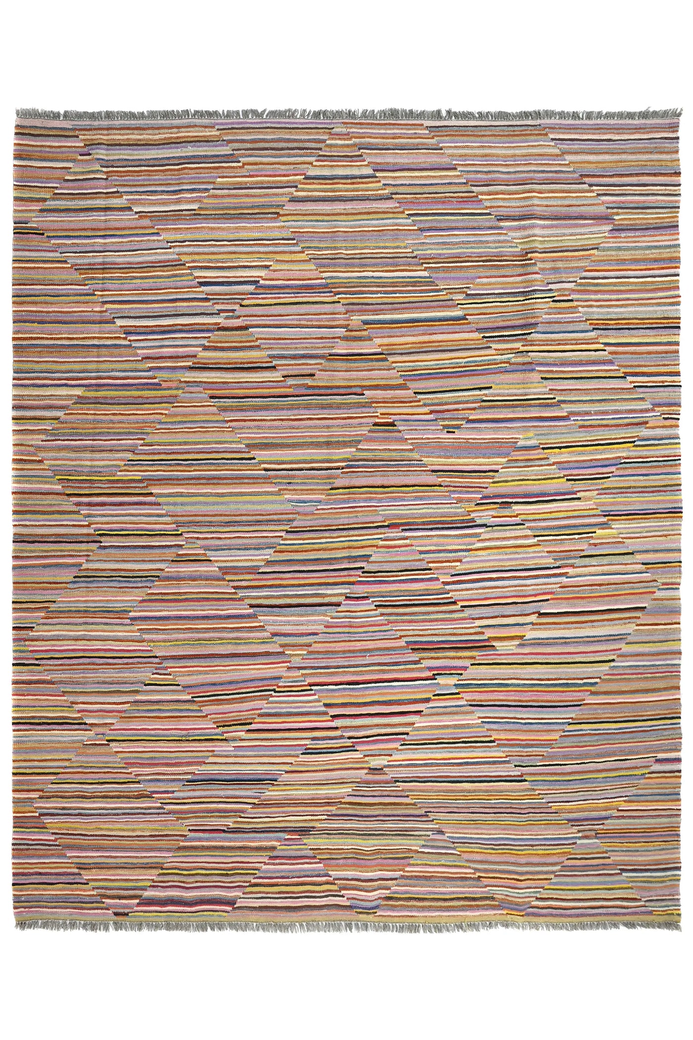 Kilim Afghan Rug – Cobalt Chevron