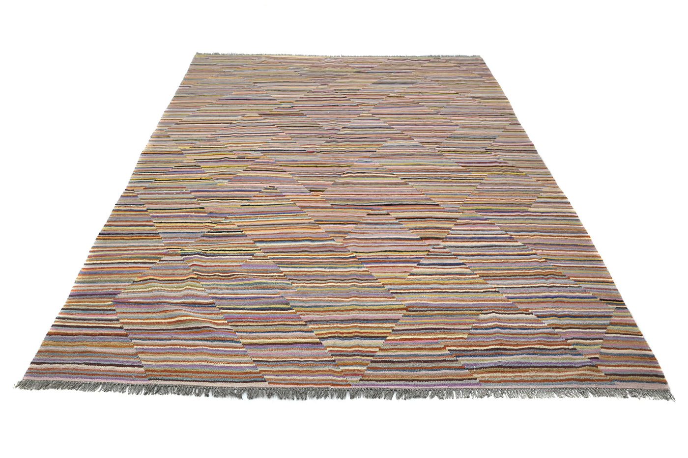 Kilim Afghan Rug – Cobalt Chevron