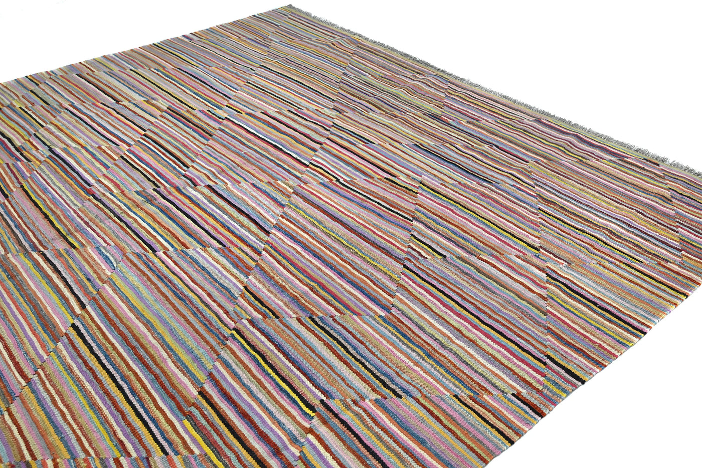 Kilim Afghan Rug – Cobalt Chevron