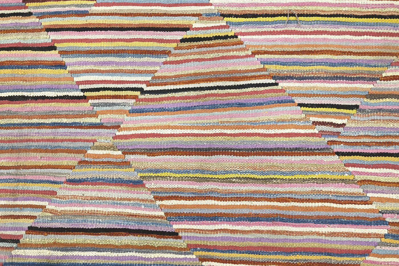 Kilim Afghan Rug – Cobalt Chevron