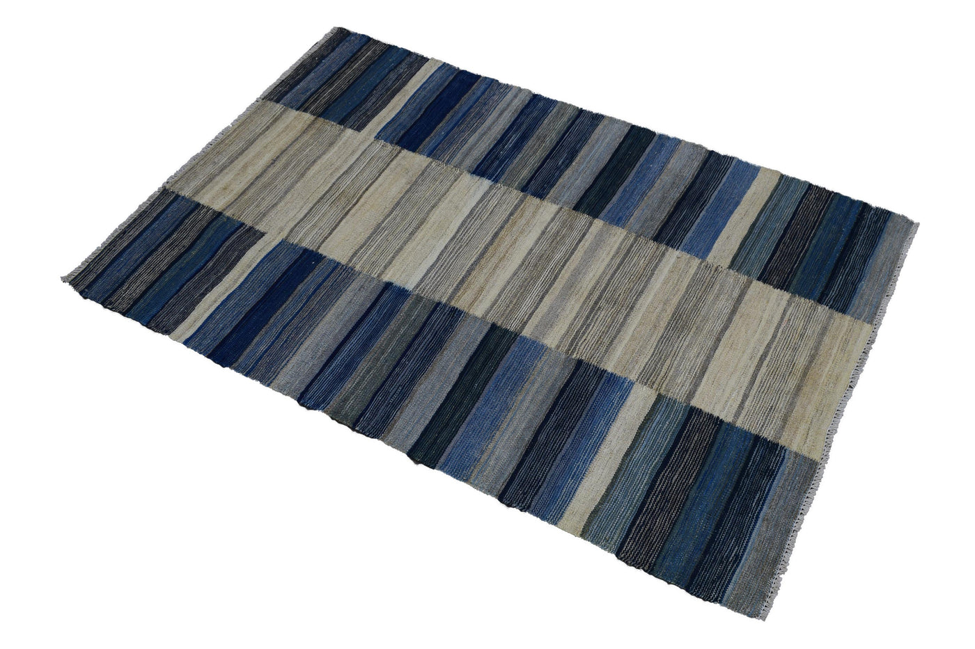 Kilim Afghan Rug – Stone Cadence