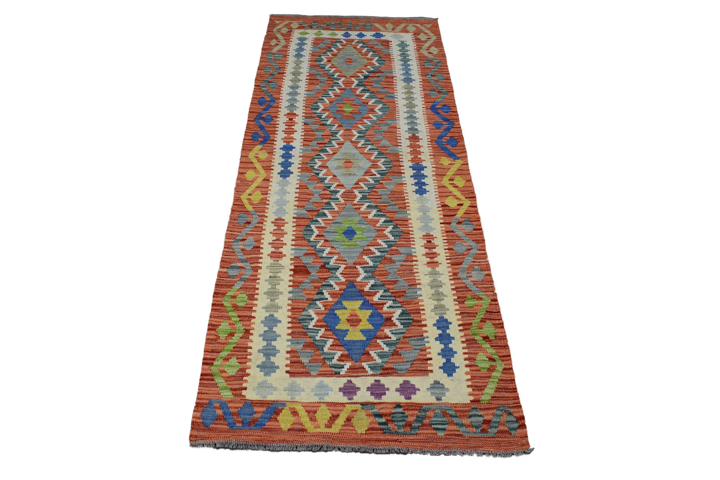 Kilim Afghan Runner Rug – Sienna Triptych