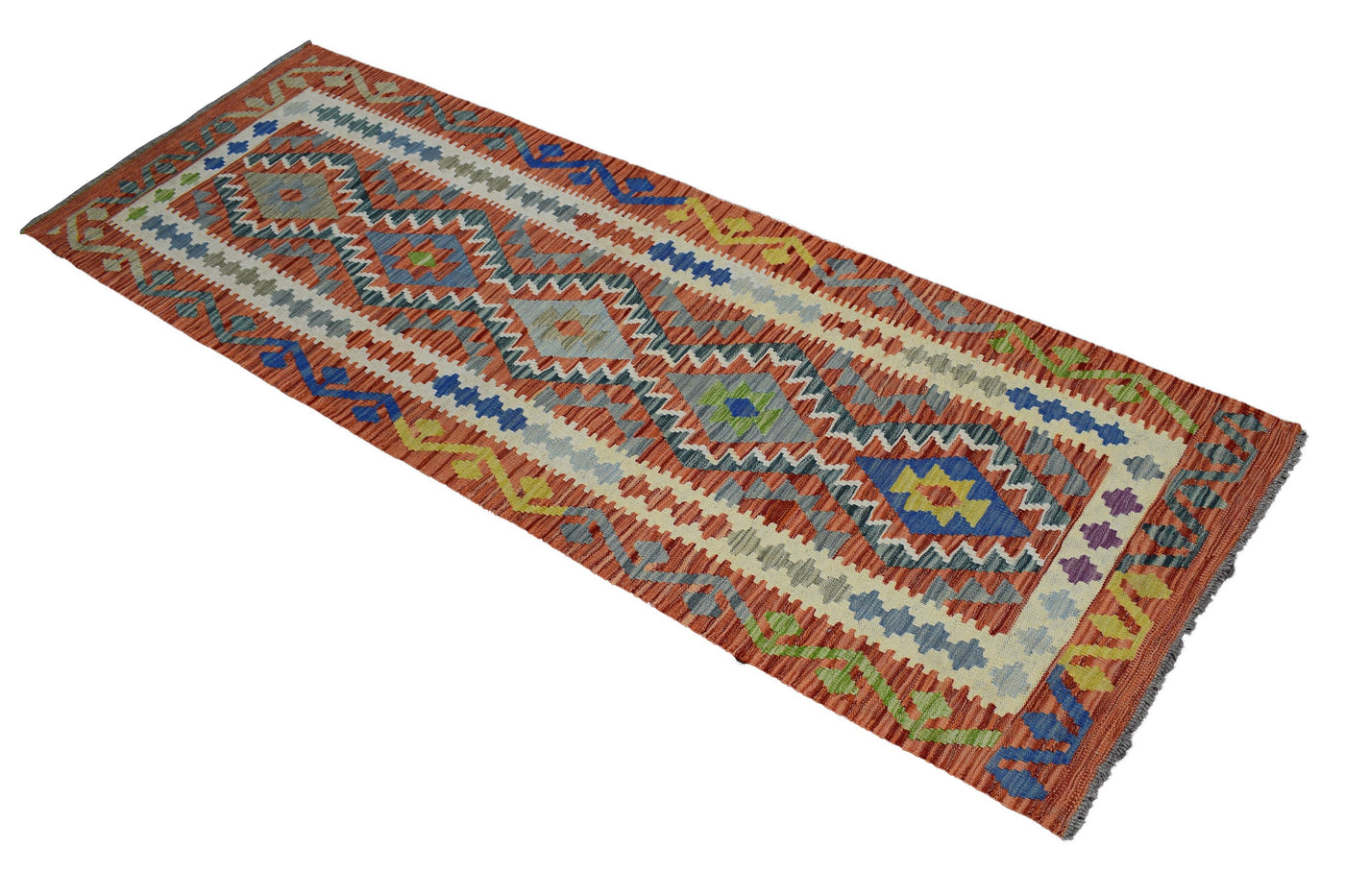 Kilim Afghan Runner Rug – Sienna Triptych