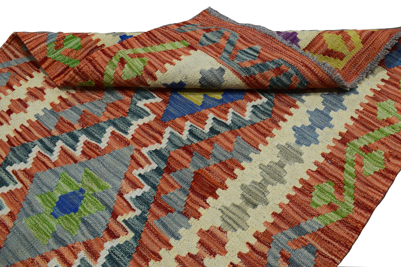 Kilim Afghan Runner Rug – Sienna Triptych