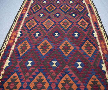 Elegant Tribal Maimana Kilim, 203 x 295 cm (Clearance)