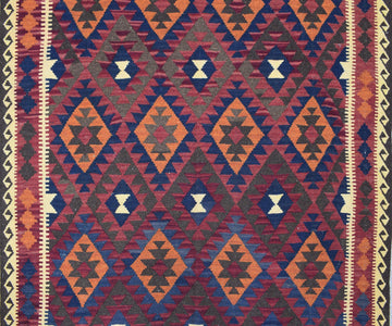 Elegant Tribal Maimana Kilim, 203 x 295 cm (Clearance)