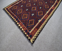 Elegant Tribal Maimana Kilim, 203 x 295 cm (Clearance)