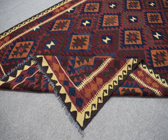 Elegant Tribal Maimana Kilim, 203 x 295 cm (Clearance)