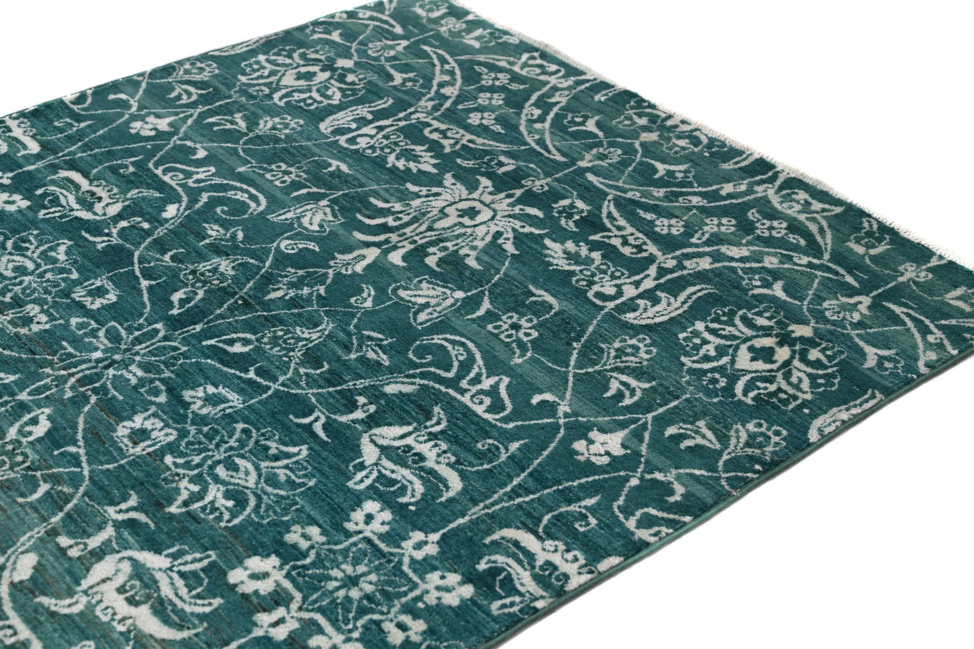 Modern Abstract Rug – Indigo Silhouette