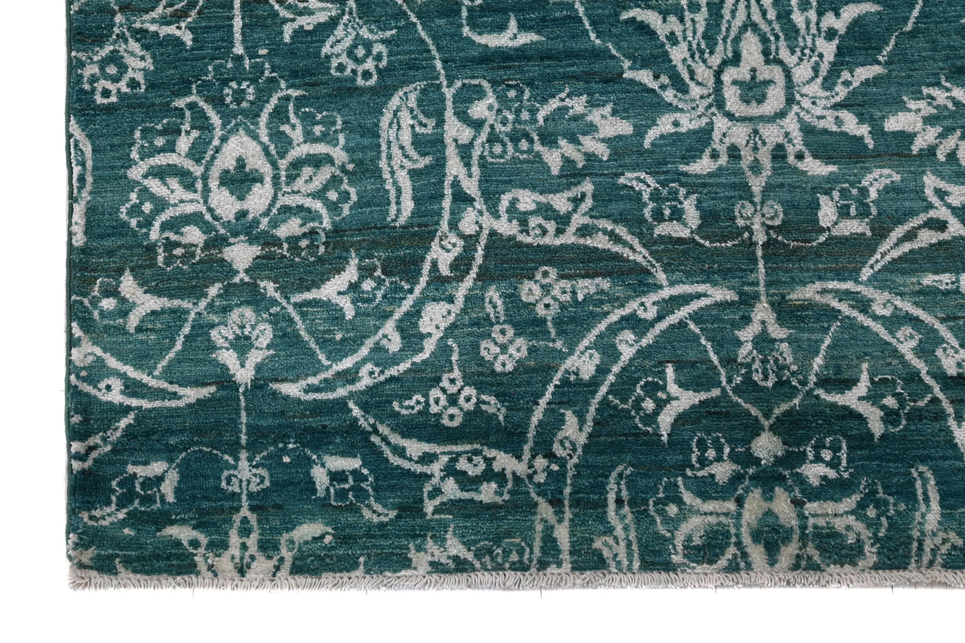 Modern Abstract Rug – Indigo Silhouette