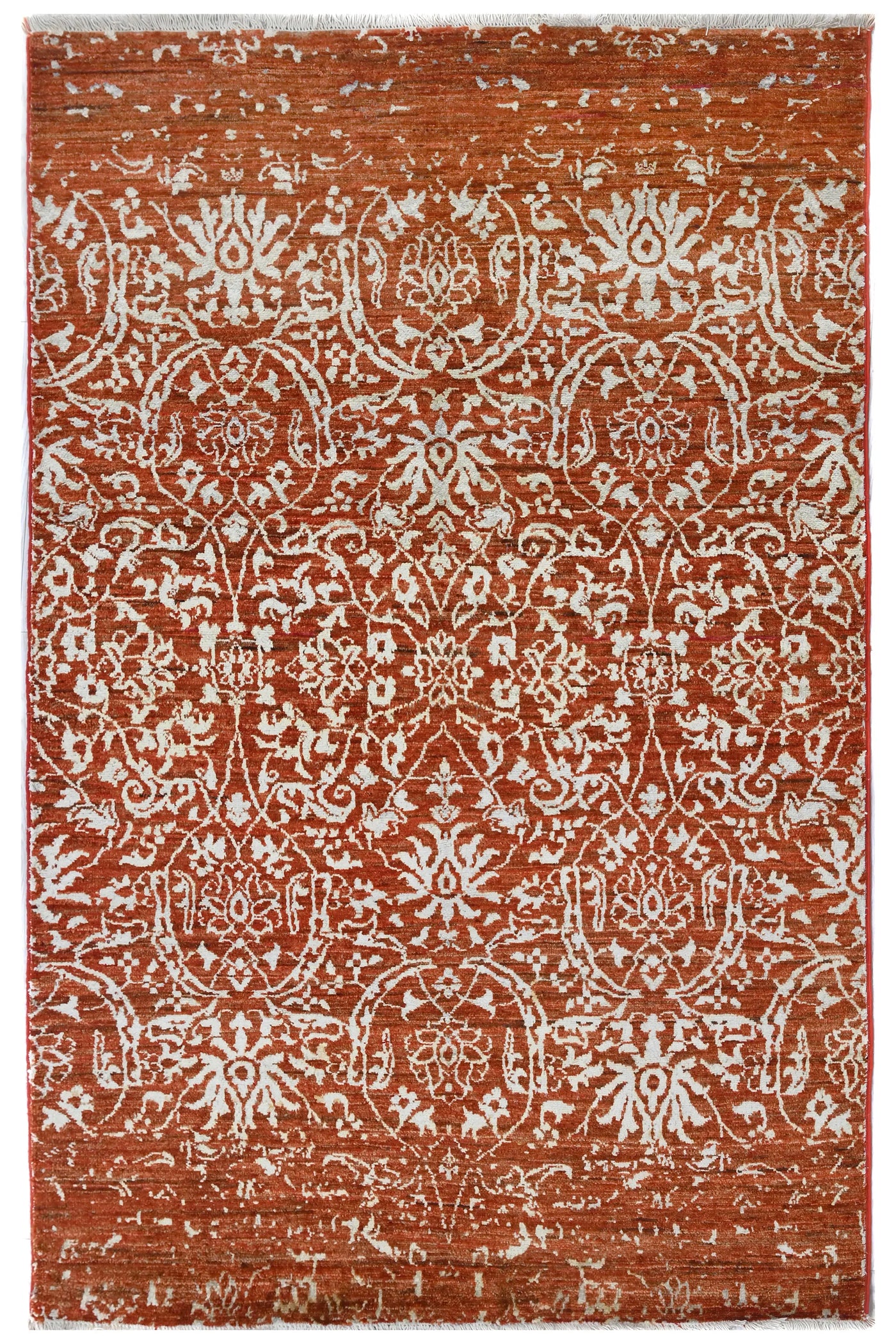 Modern Abstract Rug – Apricot Inkblot