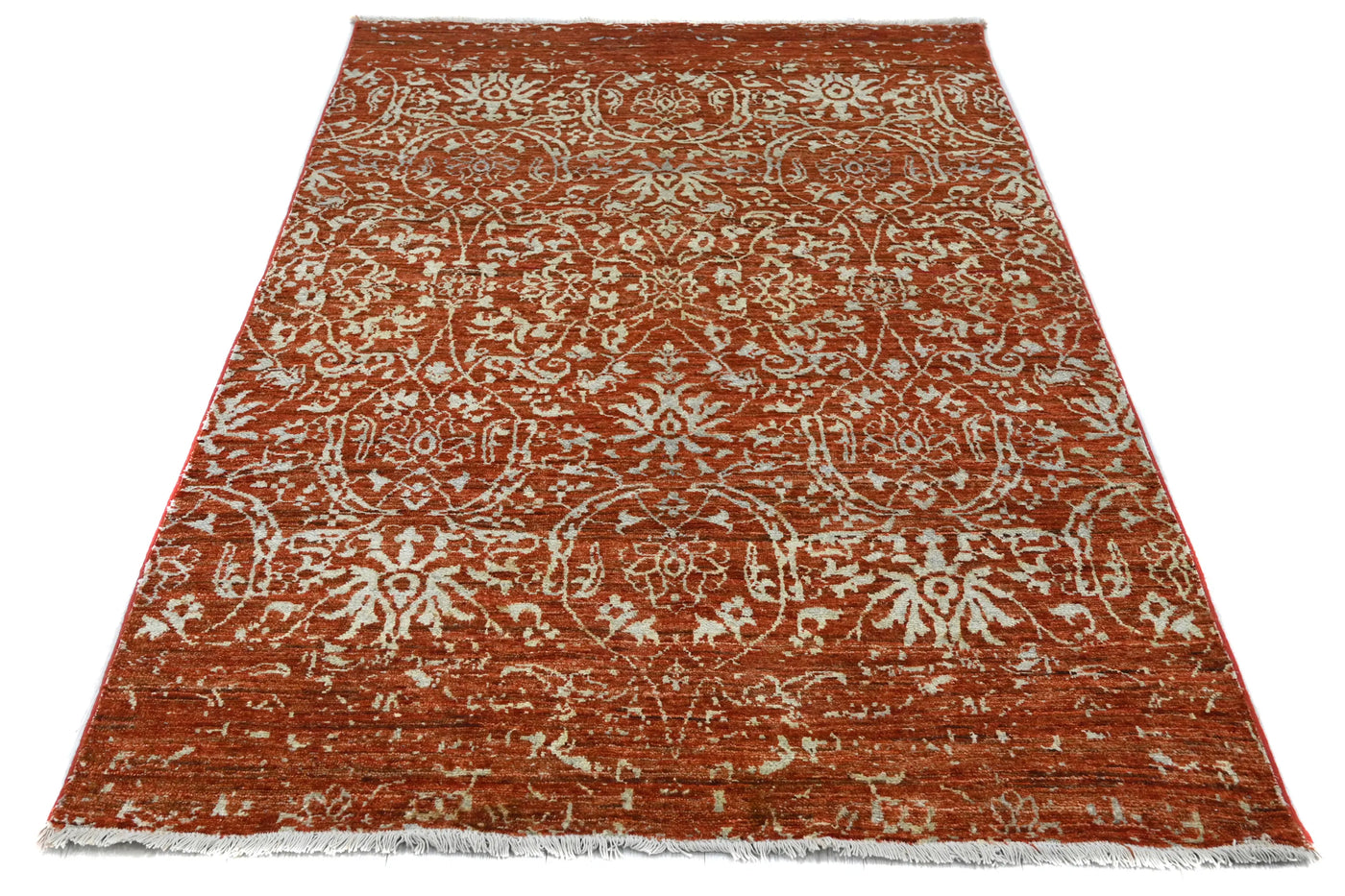 Modern Abstract Rug – Apricot Inkblot