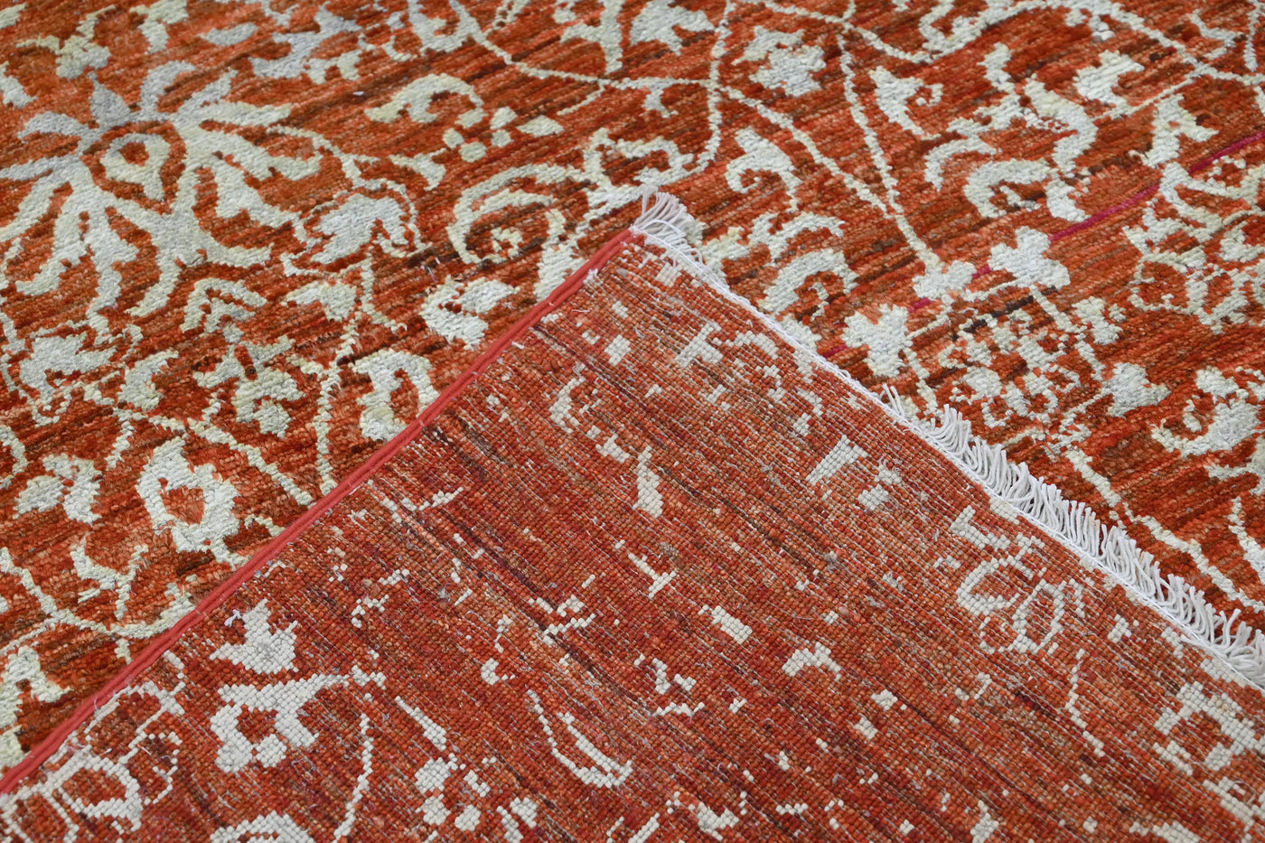 Modern Abstract Rug – Apricot Inkblot