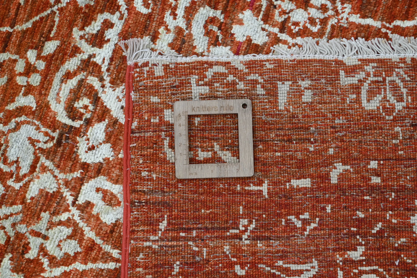 Modern Abstract Rug – Apricot Inkblot