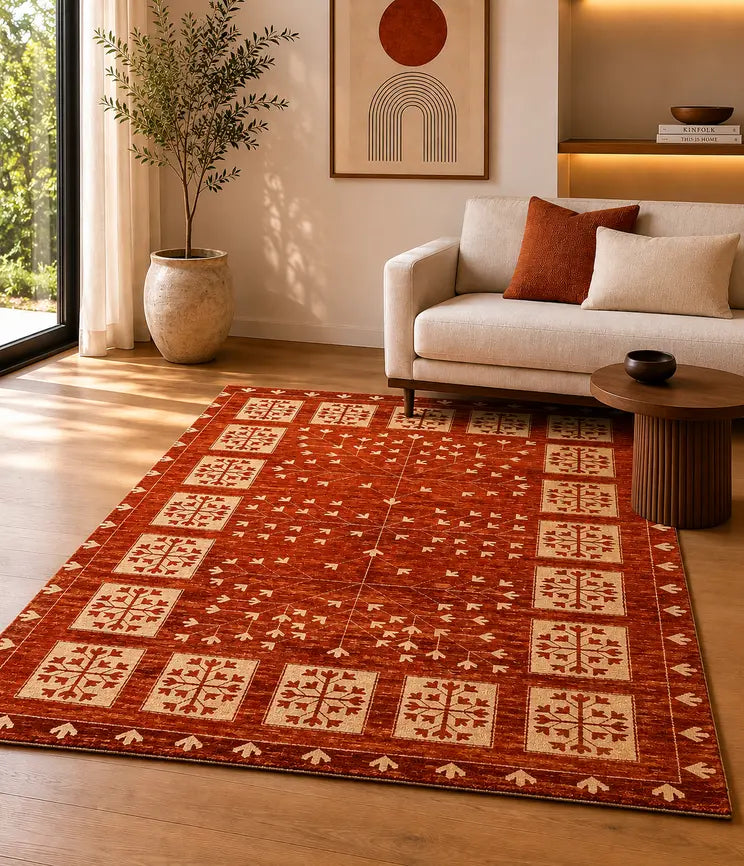 Gabbeh Persian Rug – Parchment Orchard
