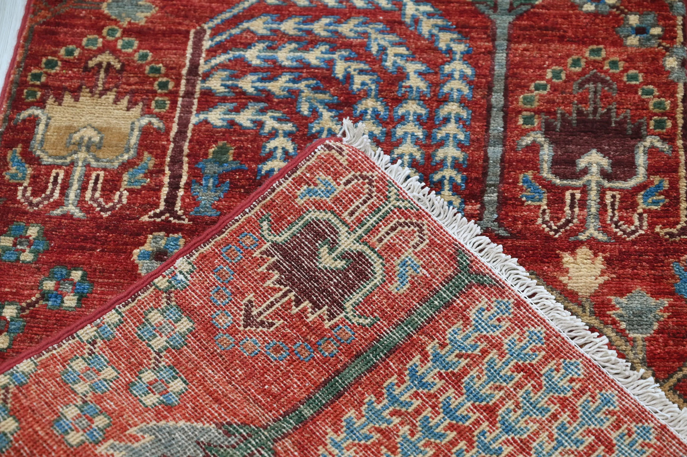 Khorjin Afghan Runner Rug – Pearl Mosaic