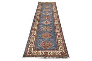Afghan Super Kazak Rug, 82 x 313 cm