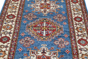 Afghan Super Kazak Rug, 82 x 313 cm