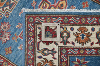 Super Kazak Afghan Rug – Cerulean Lozenge