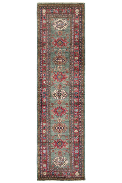 Afghan Super Kazak Rug, 80 x 290 cm