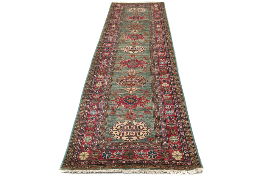 Super Kazak Afghan Rug – Sage Medallion