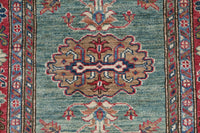 Super Kazak Afghan Rug – Sage Medallion