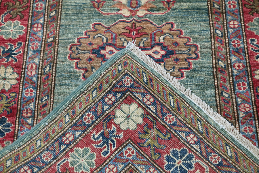 Super Kazak Afghan Rug – Sage Medallion