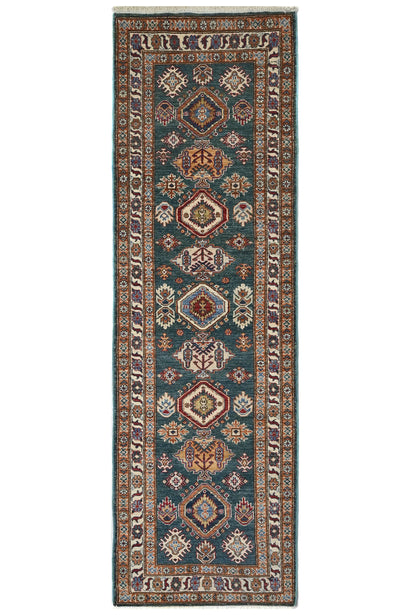 Afghan Super Kazak Rug, 78 x 250 cm
