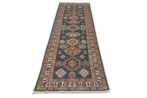Afghan Super Kazak Rug, 78 x 250 cm