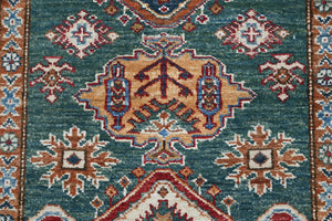 Afghan Super Kazak Rug, 78 x 250 cm